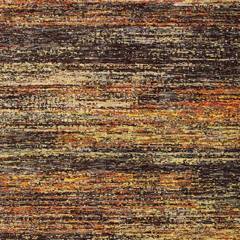 2' X 8' Gold And Slate Abstract Runner Rug